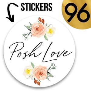 96 Posh Packaging Sticker Labels 2" Round Poshmark